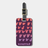 手描きの模様 ラゲッジタグ (正面縦)