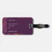 手描きの模様 ラゲッジタグ (裏面横)