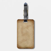 手描きの正方形およびコンパス ラゲッジタグ (裏面縦)