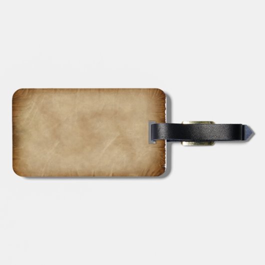 手描きの正方形およびコンパス ラゲッジタグ (裏面横)