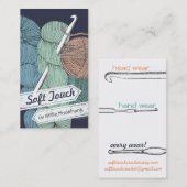 手描きの歪んだヤーンのかせのかせのかぎ針編みホック 名刺 (正面/裏面)