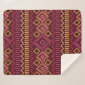 手描きの民族パターン:抽象芸術シームレス シェルパブランケット (正面(横))