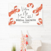 手描きの水彩タカアシガニ メインキャッチ ブライダルシャワー 横断幕 (インサイチュ)