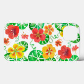 手描きの水彩ナスタチウムの花 Case-Mate iPhoneケース (裏面 (横))