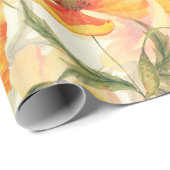 手描きの水彩フローラの継ぎ目なしパターン ラッピングペーパー (ロールコーナー)