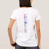 手描きの水彩帆船が帆走 Tシャツ (裏面)