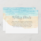 手描きの水彩画ビーチウェディングパーティー 招待状 (正面/裏面)