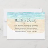 手描きの水彩画ビーチウェディングパーティー 招待状 (正面)