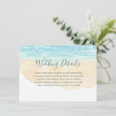 手描きの水彩画ビーチウェディングレセプション 招待状 (スタンド正面)