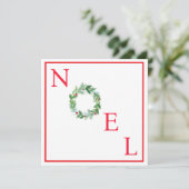 手描きの水彩画 ホリデー リース ノエル シーズンカード (スタンド正面)