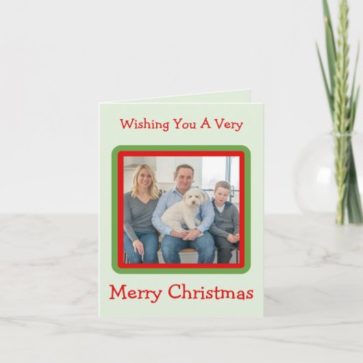 手描きの水彩画 雪の降る冬の木々の写真 シーズンカード (正面)