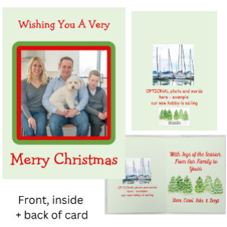 手描きの水彩画 雪の降る冬の木々の写真 シーズンカード