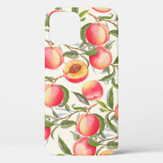 手描きの水彩継ぎ目無し模様（オレンジ） iPhone 12ケース