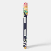 手描きの水彩花のモノグラム iPhone 16 ケース Case-Mate iPhoneケース (裏面 / 右)