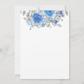 手描きの水彩花イラストのウェディングシャワー招待状 招待状 (裏面)