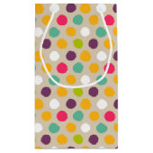 手描きの水玉模様パターン スモールペーパーバッグ (裏面)