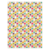 手描きの水玉模様パターン テーブルクロス (正面)