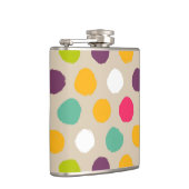 手描きの水玉模様パターン フラスク (右)
