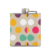 手描きの水玉模様パターン フラスク (裏面)