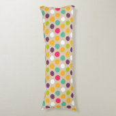 手描きの水玉模様パターン ボディピロー (正面縦)