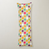 手描きの水玉模様パターン ボディピロー (裏面 (縦))