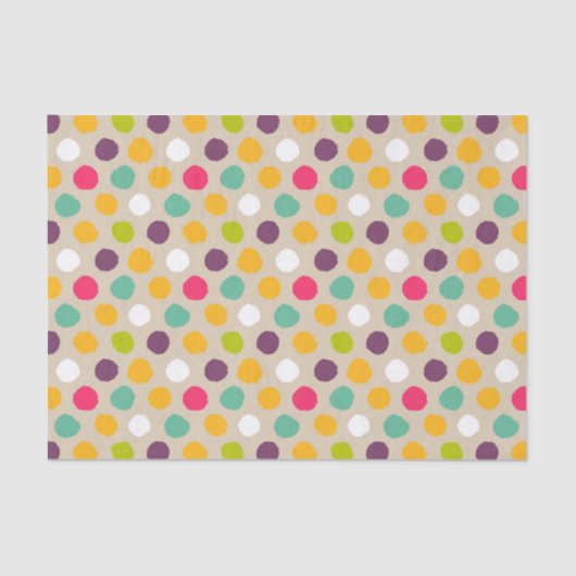 手描きの水玉模様パターン 薄葉紙 (正面)