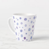 手描きの水玉模様 カフェラテマグ (左アングル)