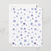 手描きの水玉模様 ポストカード (正面/裏面)