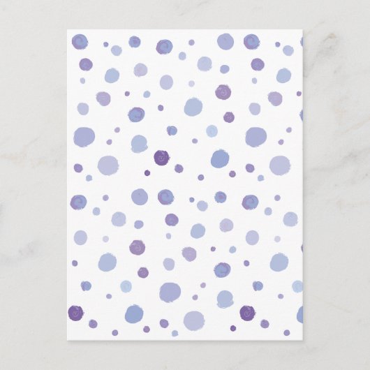 手描きの水玉模様 ポストカード (正面)