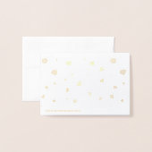 手描きの水玉模様 箔カード (裏面封筒付き)