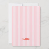 手描きの海に魚が2匹減る カップルシャワー 招待状 (裏面)