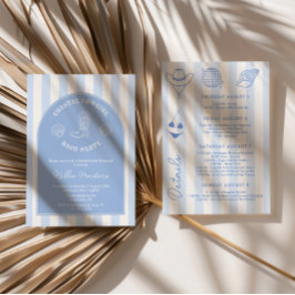 手描きの海岸カウガール・バチェロレッテ・ウィークエンド 招待状