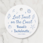 手描きの海岸ブライズメイドパーティー フェイバータグ (正面)