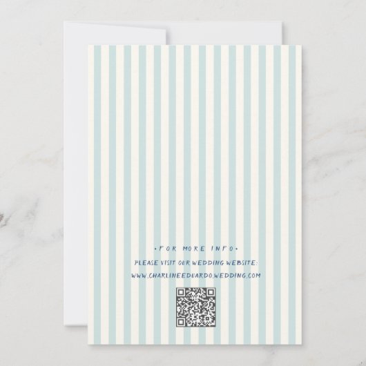 手描きの海岸 レトロな結婚式の招待状 招待状 (裏面)