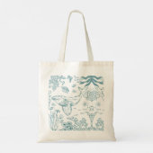 手描きの海洋生物 トートバッグ (裏面)
