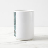 手描きの海辺の灯台 コーヒーマグカップ (中央)