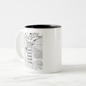 手描きの灯台落書き ツートーンマグカップ (正面左)