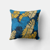 手描きの熱帯を使ったシームレス葉なパターン。  クッション (裏面)