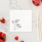 手描きの犬とマルティお洒落ニ結婚の スタンダードカクテルナプキン (インサイチュ)