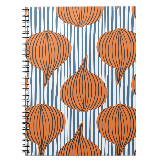 手描きの玉ねぎのバルブ野菜の壁紙。モダン ノートブック (正面)