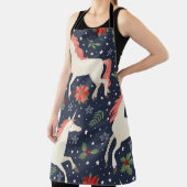 手描きの生レモン模様を木目地に塗る エプロン (インサイチュ)