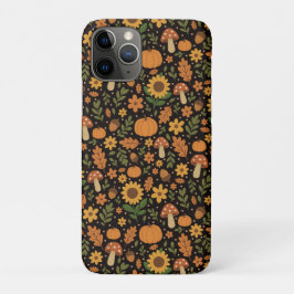 手描きの田舎風の秋のパターン iPhone 11 PROケース