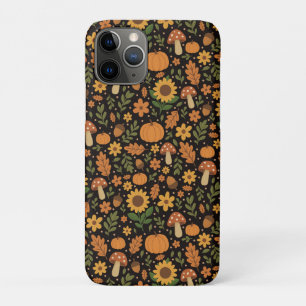 手描きの田舎風の秋のパターン iPhone 11 PROケース