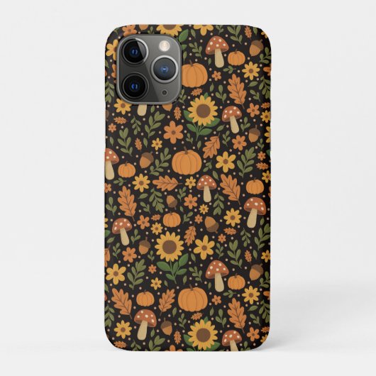 手描きの田舎風の秋のパターン Case-Mate iPhoneケース (裏)