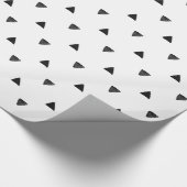 手描きの白黒三角形 ラッピングペーパー (角)