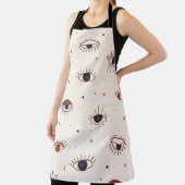 手描きの瞳は神秘的な継ぎ目のない模様。イビル・イ エプロン (インサイチュ)