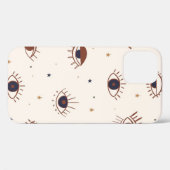 手描きの瞳は神秘的な継ぎ目のない模様。イビル・イ Case-Mate iPhoneケース (裏面 (横))