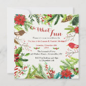 手描きの祝日の誕生日パーティーの招待 招待状 (正面)