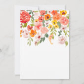 手描きの秋の恋愛 ブライダルシャワー 招待状 (裏面)