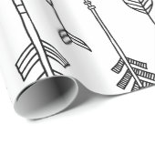 手描きの種族の矢のギフト用包装紙 ラッピングペーパー (ロールコーナー)